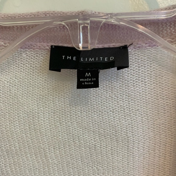 The Limited lilac medium purple ivory waterfall open pastel draped cardigan - Picture 4 of 16